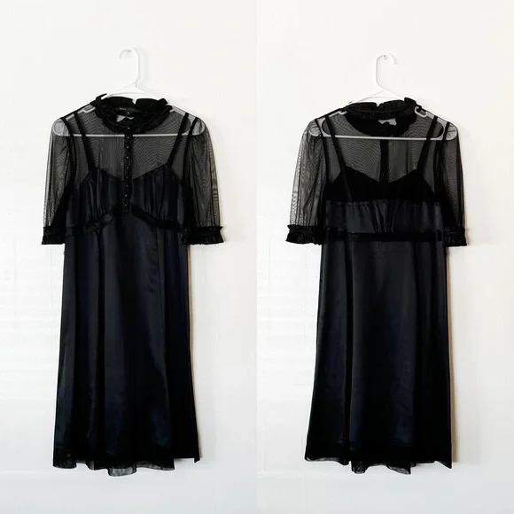 Marc Jacobs 100% Silk 1930s Victorian Style A-Line Dress - Picture 3 of 8